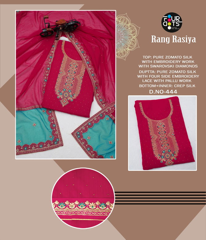 Rang Rasiya By Four Dots 441 444 Dress Material suppliers in India